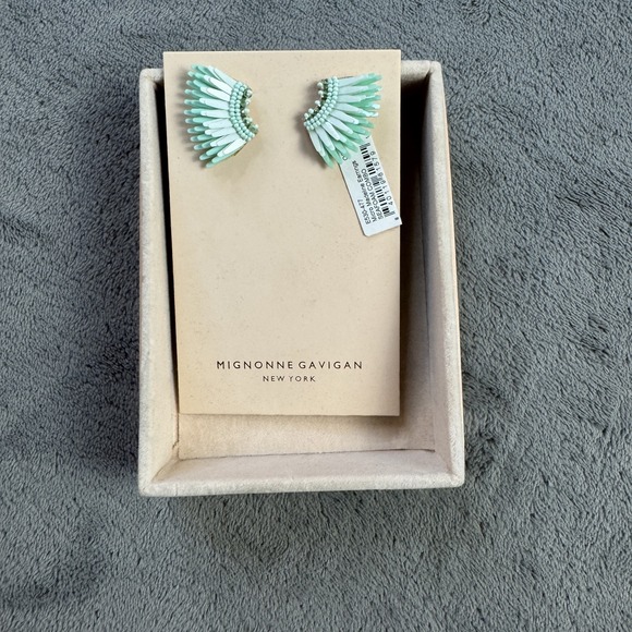 Mignonne Gavigan Micro Madeline Earrings‎ Green Seafoam Combo New York Brand New - Picture 1 of 6